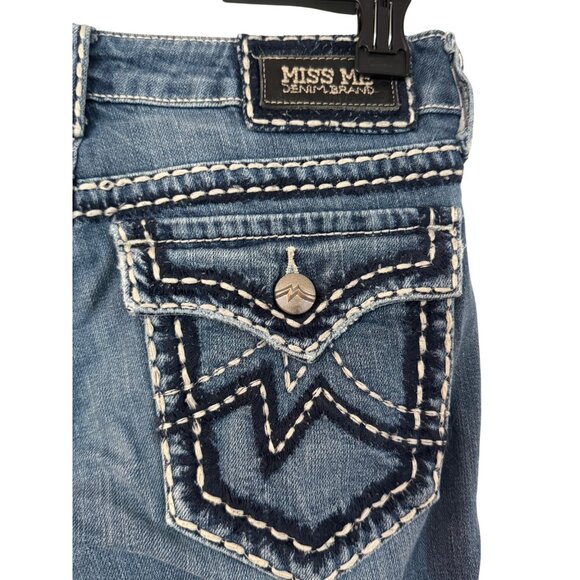 Miss Me Irene Bootcut Womens Jeans Size 30 Distressed Medium Wash Denim - Picture 8 of 8
